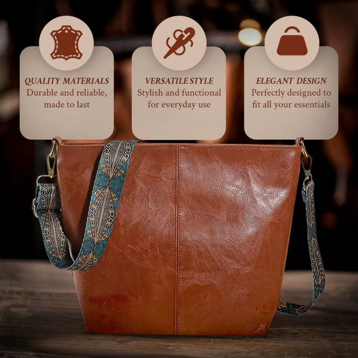 Chelsey | Vintage Charm  Leather Shoulder Bag