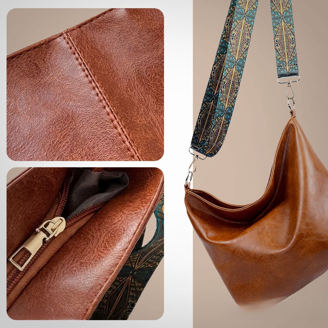 Chelsey | Vintage Charm  Leather Shoulder Bag