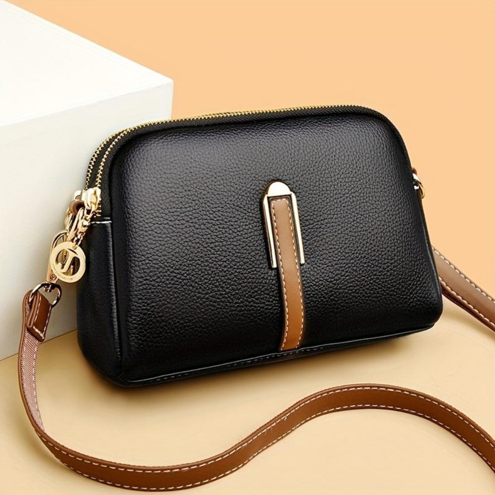 Mila Litchi | Embossed Crossbody Bag